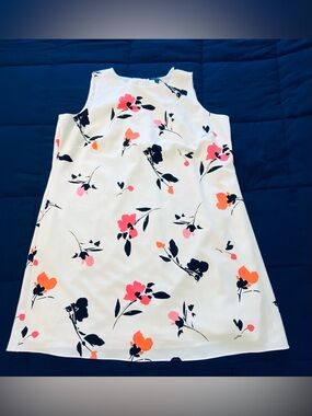 Lauren Ralph Lauren Women’s Dress Size 22 White Floral Sleeveless Shift A-Line